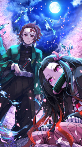 Tanjiro And Nezuko 4k Phone Wallpaper 2160x3840px