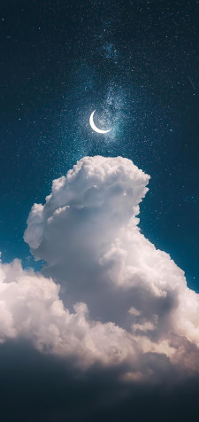 Night Stars Phone Background Image 1422x3000px