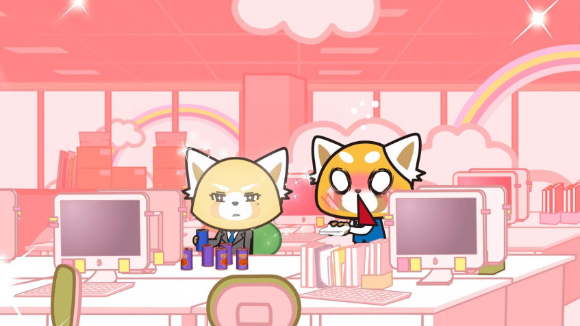 Aggretsuko Full HD 1080p Wallpaper 1920x1080px