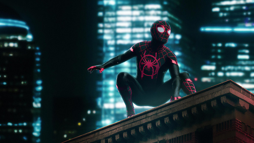 Neon Spider Man MacBook Background 2446x1376px