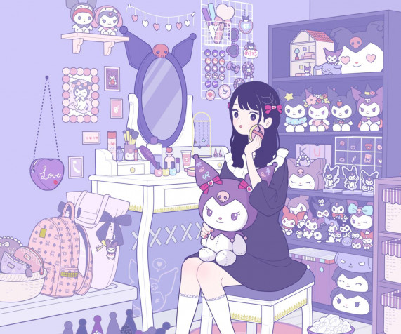 Kuromi Desktop Wallpaper 1536x1280px