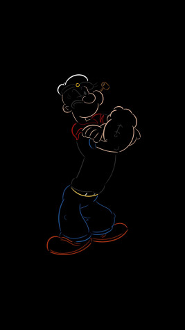 Popeye iPhone Wallpaper Image 1920x3413px