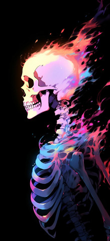 Skeleton Phone Background 1181x2560px