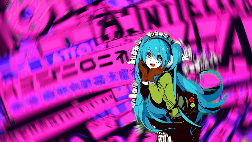 Hatsune Miku Full HD 1080p Wallpaper 1920x1080px