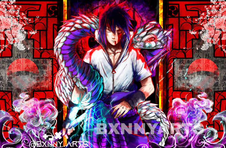 Sasuke Uchiha Laptop Background 4279x2803px