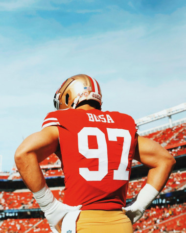 Nick Bosa iPhone Background Image 1638x2048px