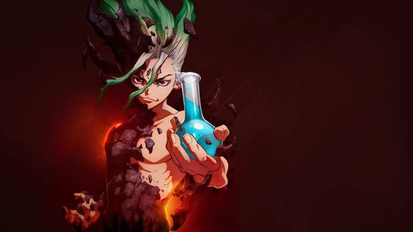 Senku Ishigami Full HD 1080p Wallpaper 1920x1080px