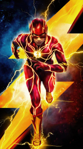 The Flash Phone HD Background 1080x1920px