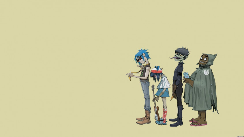 Gorillaz HD Background 1820x1024px