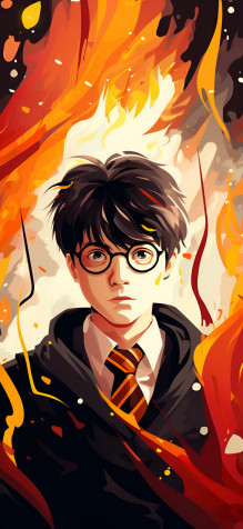 Cartoon Harry Potter Wallpaper for iPhone 1181x2560px