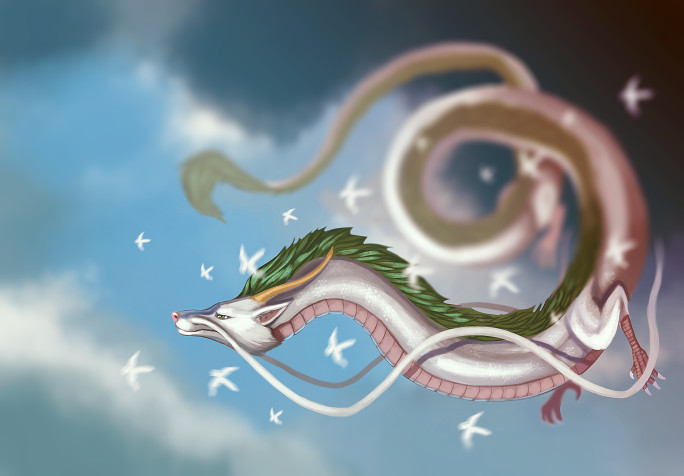 Haku Spirited Away Laptop Wallpaper 1920x1336px