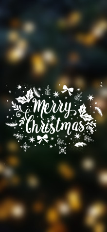 Merry Christmas Phone Wallpaper 1422x3072px