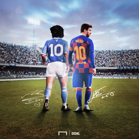 Messi And Maradona iPhone Background 1920x1920px