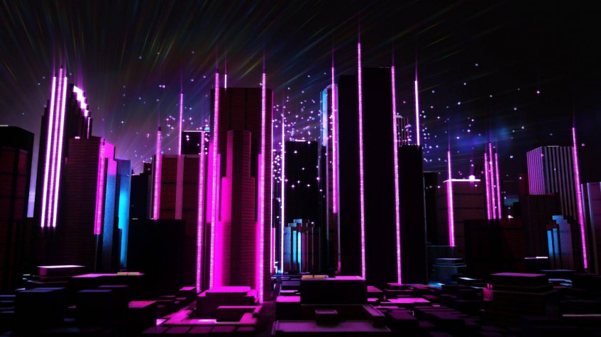 Neon City Full HD 1080p Wallpaper 1920x1080px