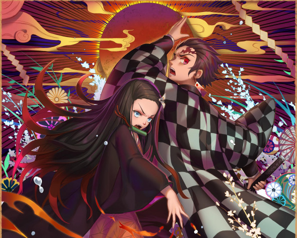 Tanjiro And Nezuko Laptop Wallpaper 2478x1981px