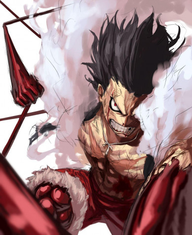 Luffy Gear 4 Snakeman Phone Background 1080x1320px