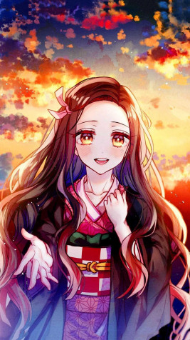 Nezuko Phone Background Image 1080x1920px