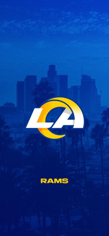 Los Angeles Rams Logo Phone Background 844x1827px