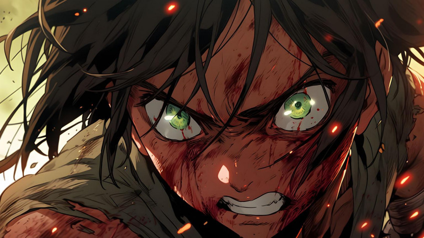 Eren Yeager Wallpaper Image 1536x864px