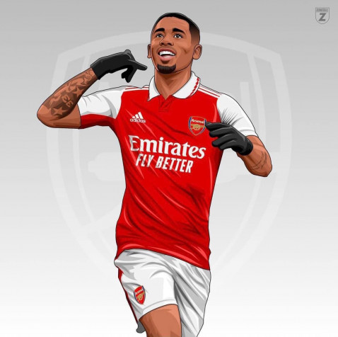 Gabriel Jesus Desktop Background 1125x1121px