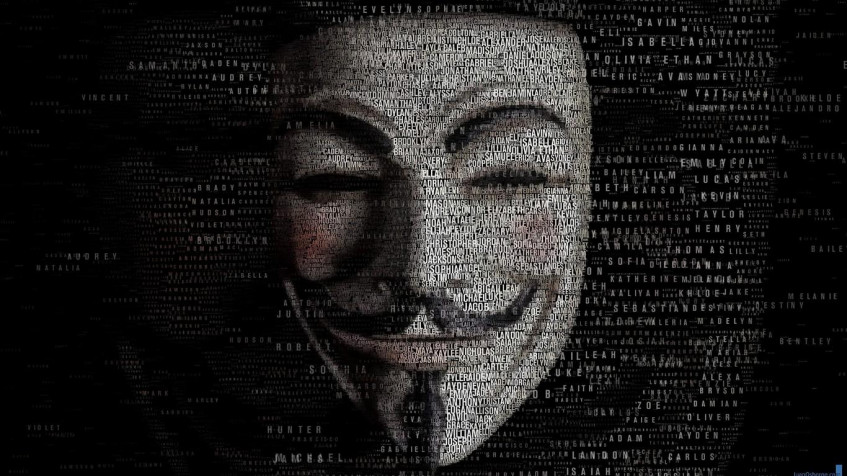 Anonymous Hacker Background Image 1366x768px