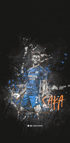 Bukayo Saka iPhone Background 940x1920px