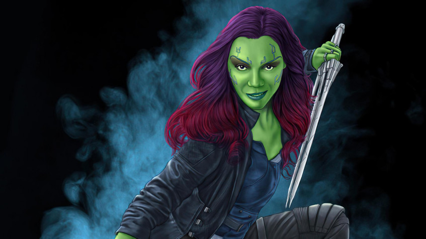 Gamora Full HD 1080p Wallpaper 1920x1080px