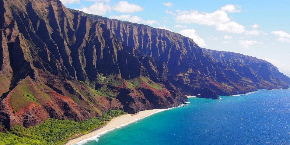 Na Pali Coast HD Wallpaper 1600x800px