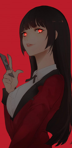 Yumeko Jabami Android Wallpaper Image 1440x2960px