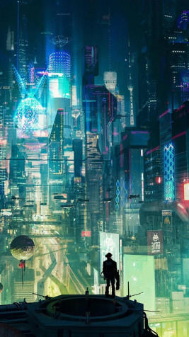 Cyberpunk iPhone Background 1000x1779px