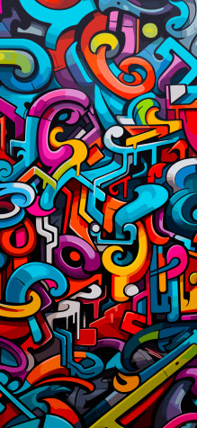 Graffiti iPhone 15 Pro Max Wallpaper 1290x2796px