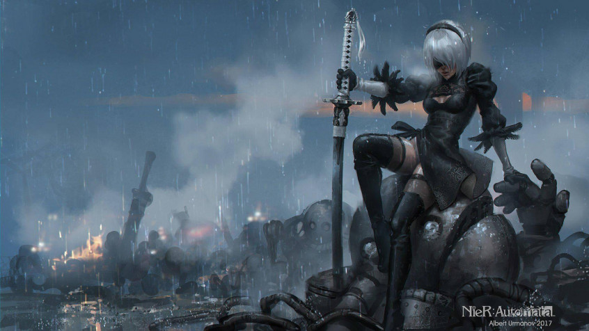 Nier Automata Desktop HD Background 1900x1069px