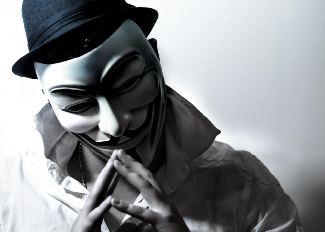 Anonymous Man MacBook Wallpaper 1673x1195px