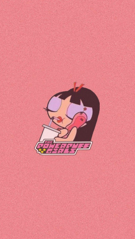 Cartoon Aesthteic Girl iPhone Background Image 1080x1919px