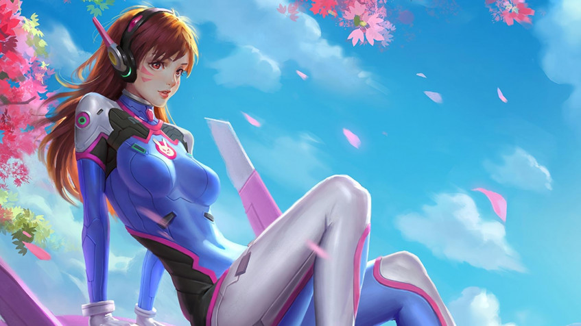 Dva Overwatch Full HD 1080p Wallpaper 1920x1080px