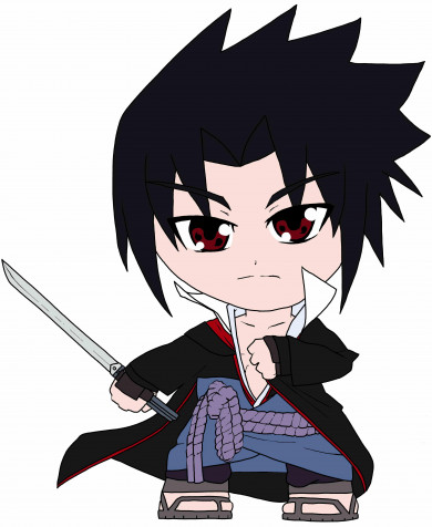 Sasuke Chibi Phone Wallpaper 3422x4171px