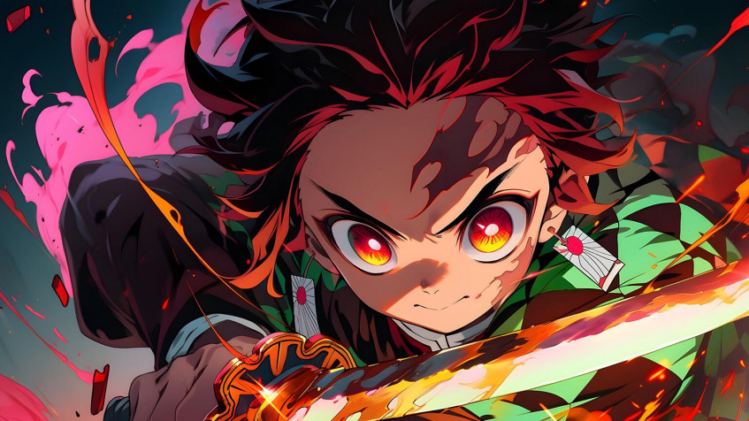 Kimetsu No Yaiba Desktop HD Background 1536x864px