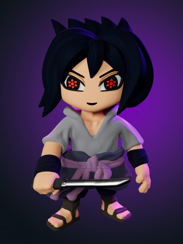 Sasuke Chibi iPhone Background 2250x3000px