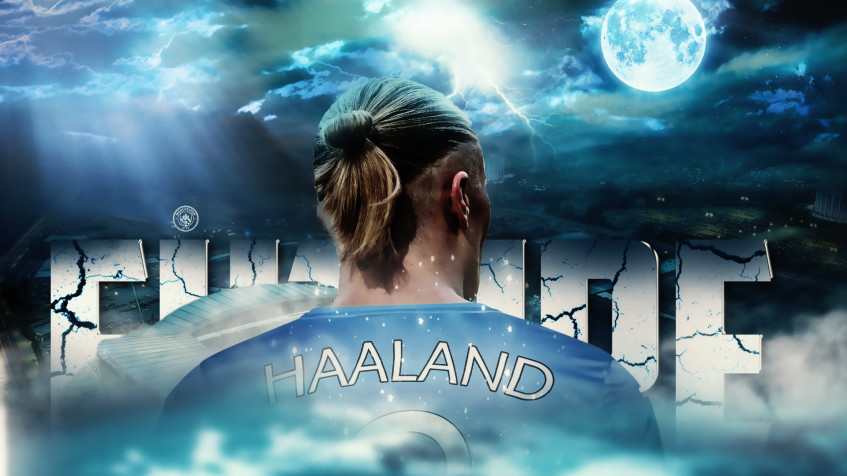 Erling Haaland Full HD 1080p Wallpaper 1920x1080px