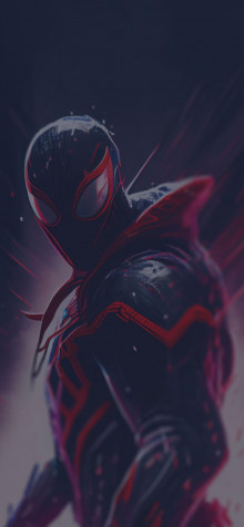 Miles Morales Phone Background Image 1183x2560px