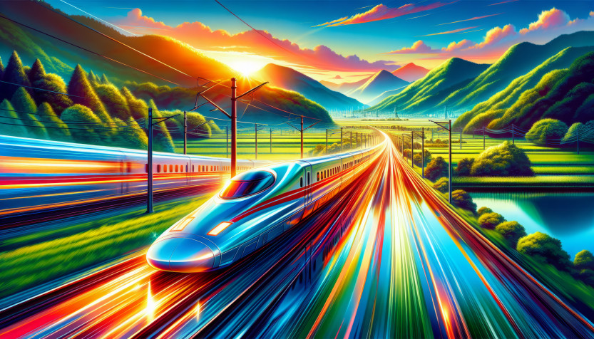 Bullet Train Laptop Background 3584x2048px