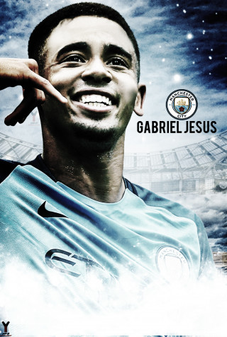 Gabriel Jesus Android Wallpaper 1024x1524px