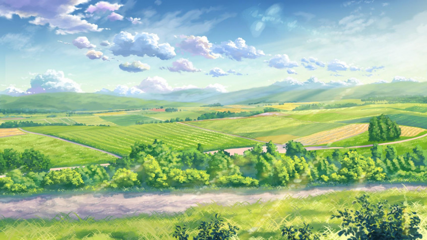 Anime Landscape Full HD 1080p Wallpaper 1920x1080px