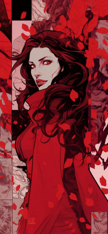 Scarlet Witch iPhone Wallpaper 1183x2560px