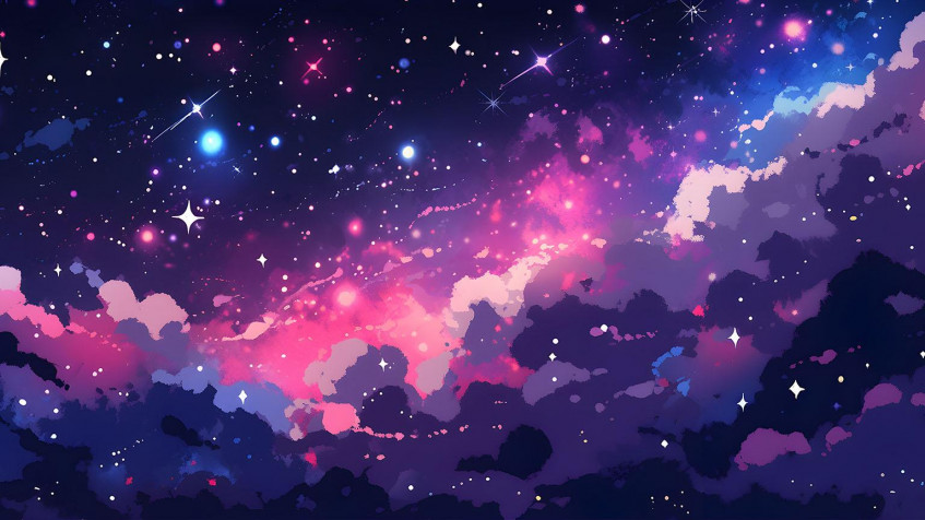 Night Sky Laptop Wallpaper 1536x864px