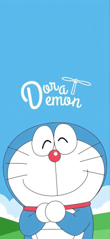 Doraemon iPhone Background 736x1591px