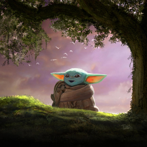 Baby Yoda Wallpaper for iPhone 2560x2560px