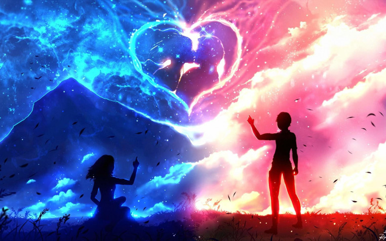 Anime Love Widescreen HD Wallpaper 1920x1200px