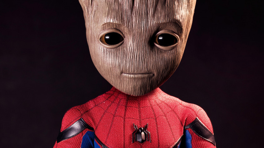 Baby Groot HD Background 3211x1806px