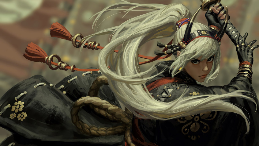 Samurai Girl Wallpaper 3840x2160px